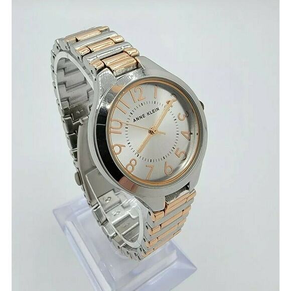 Ladies Anne Klein AK/3109 Two Tone Rose Gold Stainless Steel Analog Quartz Watch - Picture 3 of 10